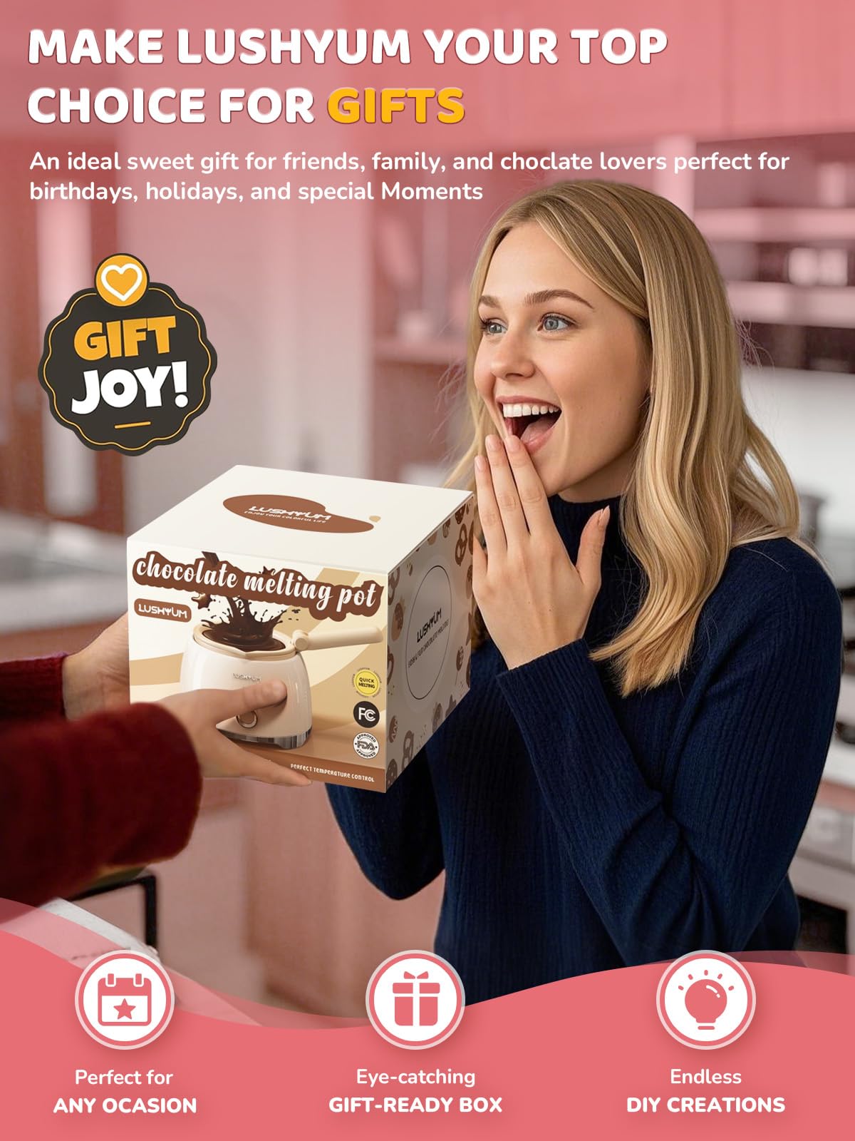 Chocolate Melting Pot - Make Fondue & Candy! -7 Chocolate Melting Pot - Make Fondue & Candy! -7