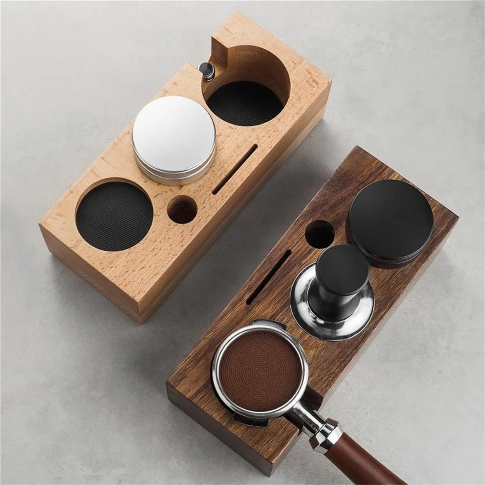 Compatibile con supporto for manomissione caffè in legno