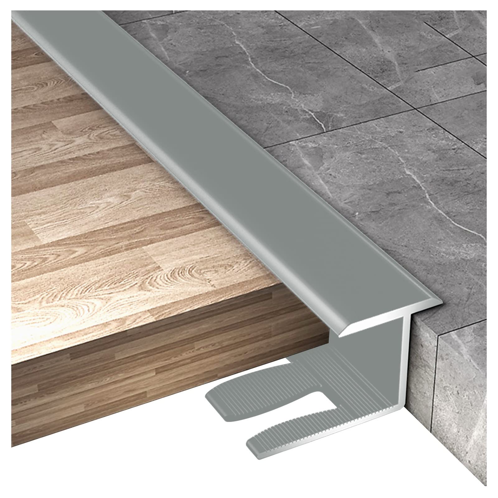 Remys Champagne 1.5Cm Wide Doorways Lightweight Gap Connecting Strips,Carpet Floor Transition Strip, Aluminum Door Bar, For 0.5-0.6 Thickness Floor(,130Cm/51.2In)