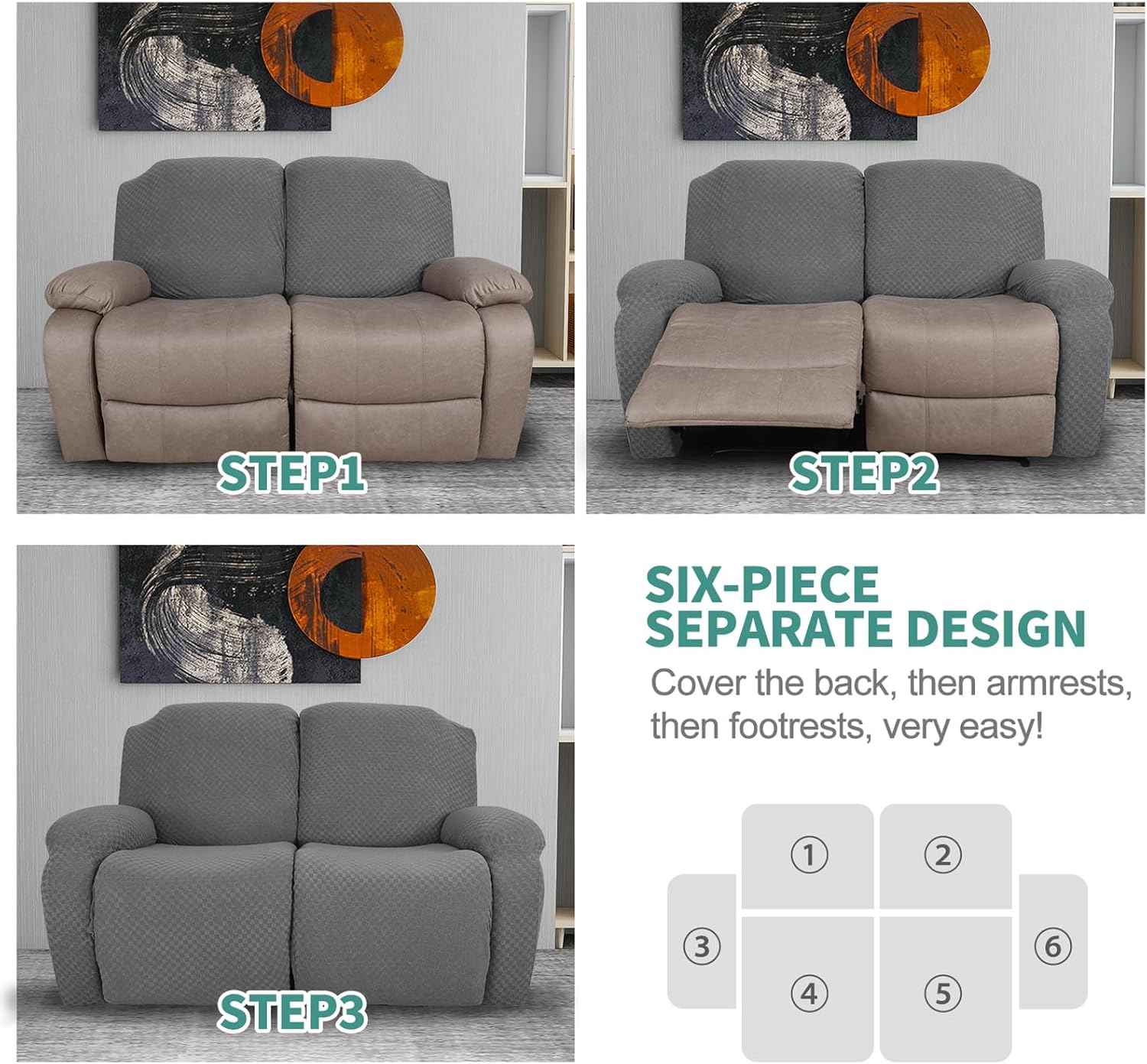 リクライニング スリップ カバー 特大リクライニング カバー 特大リクライニング ソファ カバー リクライニング ソファ用 リクライ