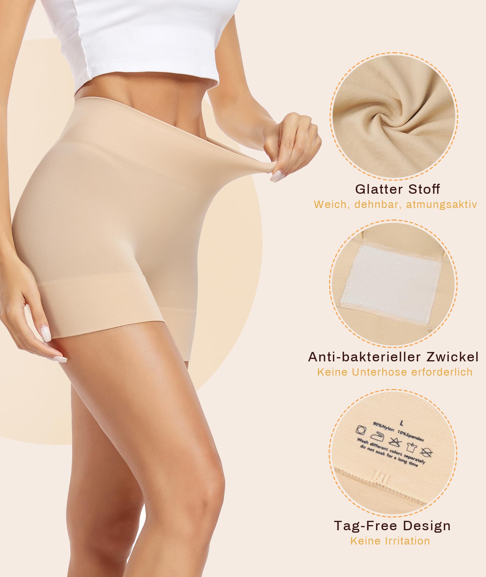 SIMIYA Shorts de Cyclisme pour Femmes, Taille Haute, Sans Coutures, S-3XL