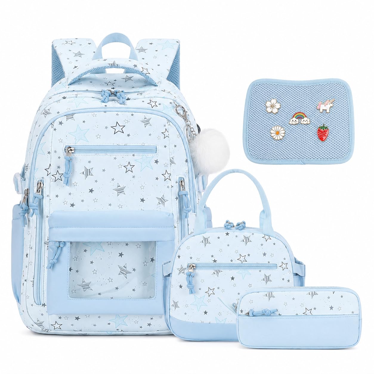Photo 1 of Similove 4-Piece Girls Backpack Set with Lunch Box and Pencil Pouch