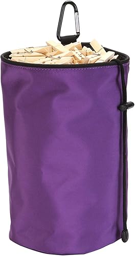 Bolsa de pinzas para colgar ropa, organizador de clavijas, a prueba de polvo (Puper Ultra Violeta)