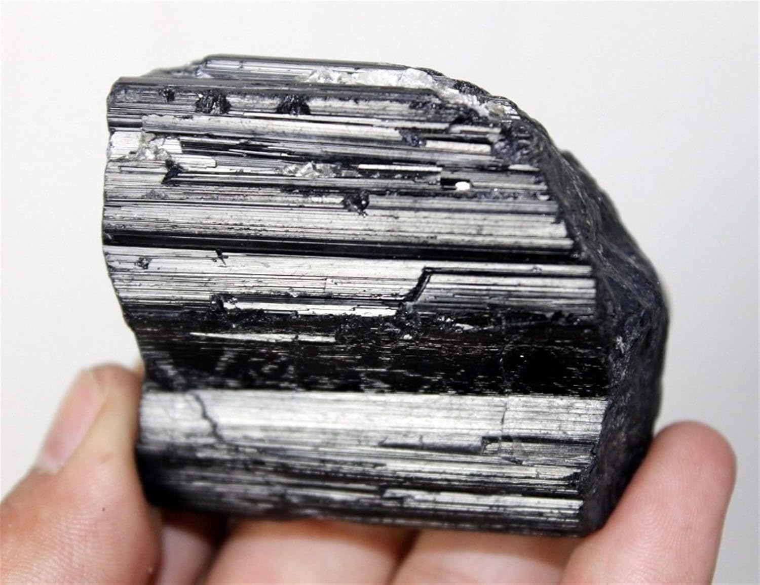 AAA 40-70g Natural Black Tourmaline Crystal Stone Original(2pc 55 75g)