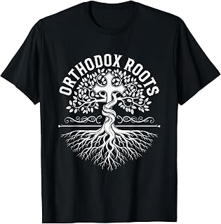 Orthodox Roots Cross Tree of Life Christian T-Shirt