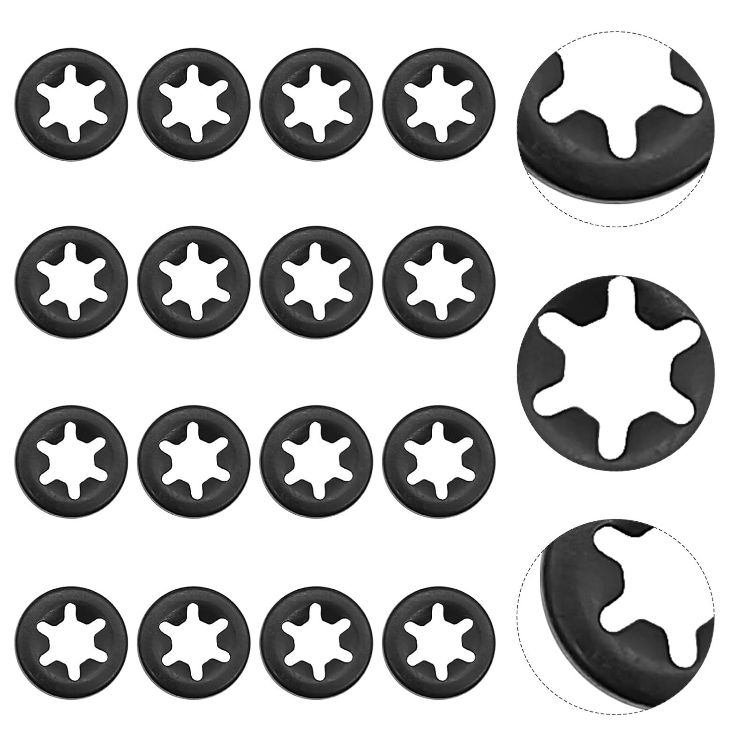 Internal Tooth Lock Washers 65 Manganese 50pcs for Shafts