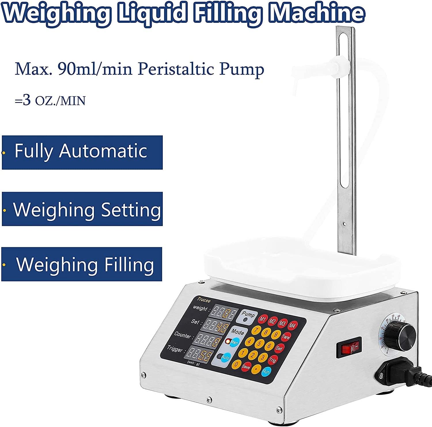 TREEYX Automatic Filling Machine 5-50ml Filling Machine Liquid Filling Machine Auto Digital Bottle Filler for Paste Cream Cosmetic — view 2