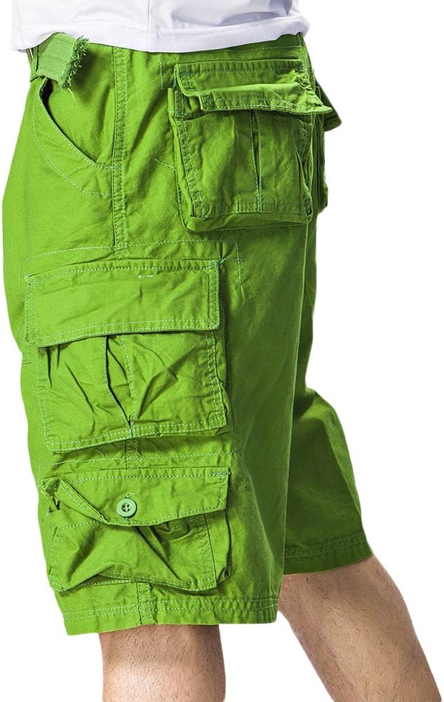 AOWOFS Mens Casual Fashion Cargo Shorts Cotton Relaxed Fit Multi-Pocket Outdoor Summer
