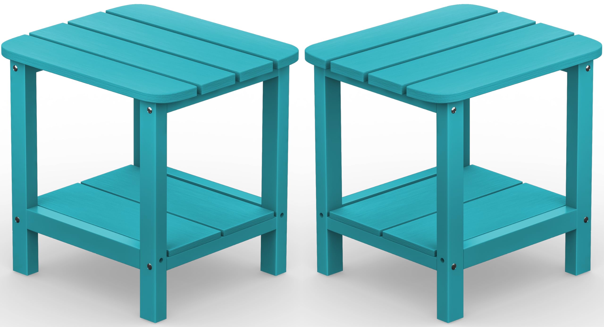 SERWALL Double Adirondack Side Table End Table Set of 2- Tiffany
