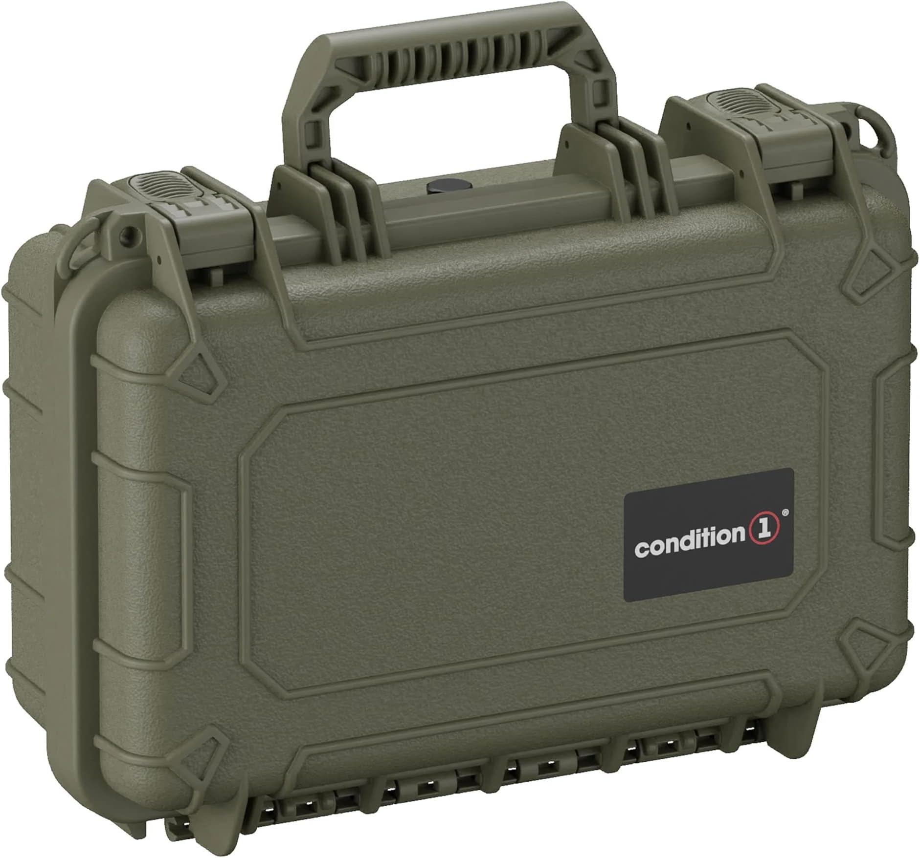Condition 1 13" Waterproof Protective Hard Case with Foam, Green - 13" x 9" x 5" #232 Watertight IP67 Dust Proof and Shock Proof TSA Approved Portable Carrier