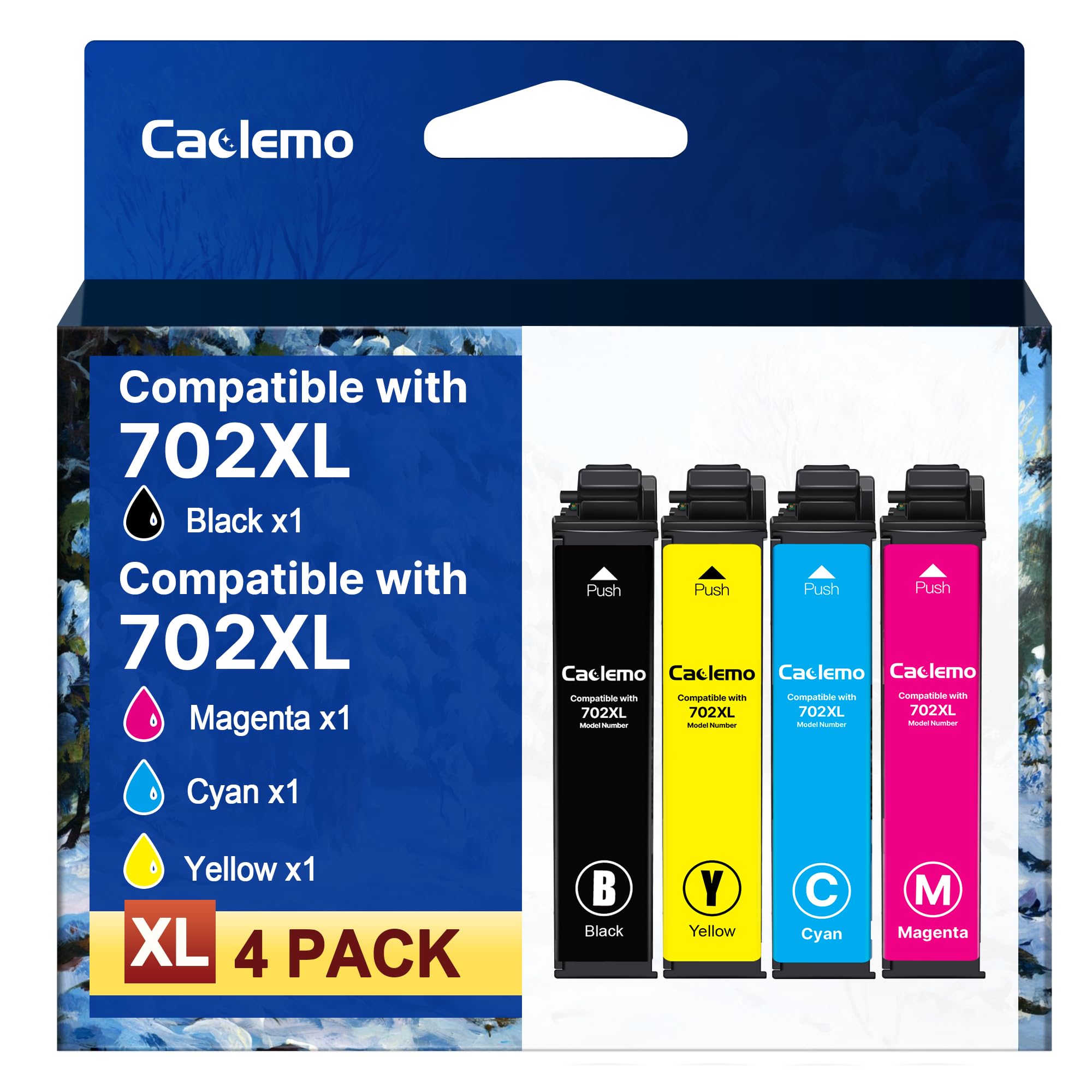 Amazon.com: Caclemo Remanufactured Replacement for 702XL Ink