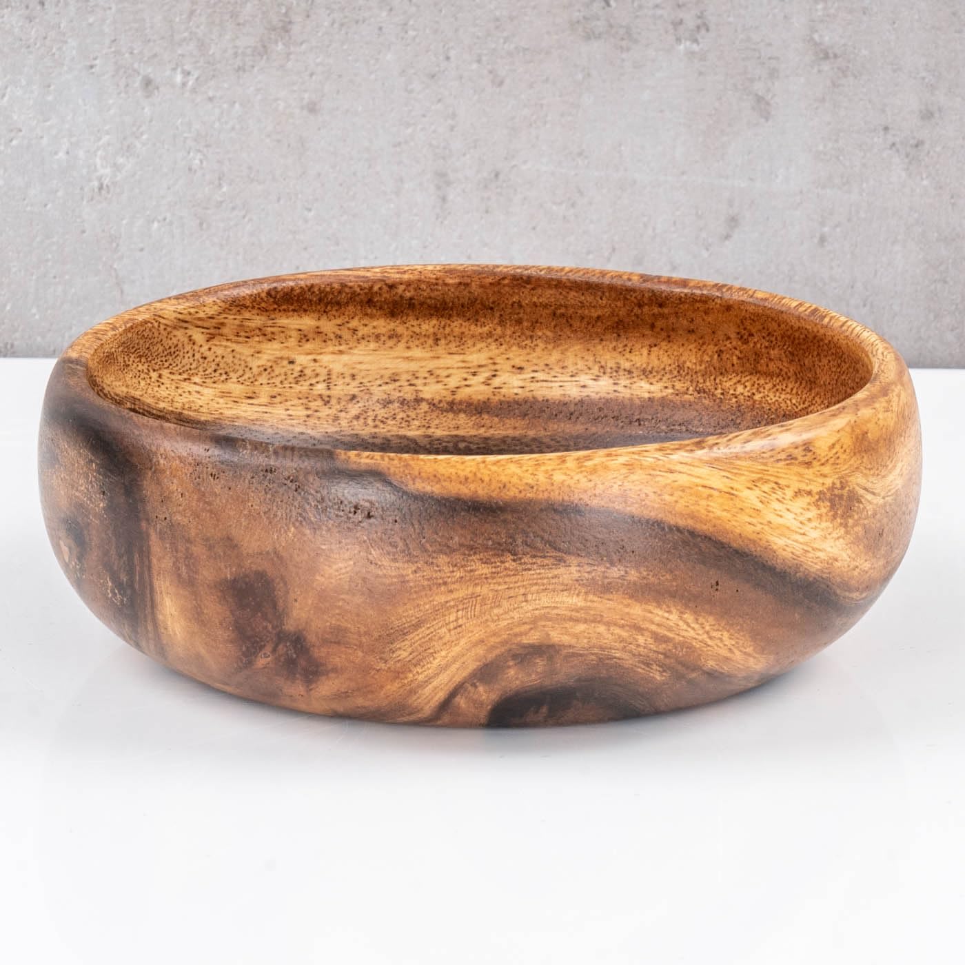 levandeo Holzschale Akazie Rund 15x4,5cm Dekoschale Holzschüssel Obstschale