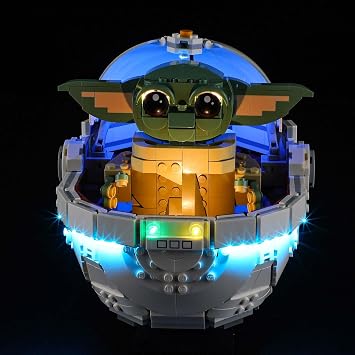 LED Light Kit for Lego 75403 Grogu with Hover-Pram Building Set, Compatible with Lego 75403 Building Blocks ModelNot Include Blocks Set