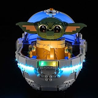 LED Light Kit for Lego 75403 Grogu with Hover-Pram Building Set, Compatible with Lego 75403 Building Blocks Model(Not Include Blocks Set)