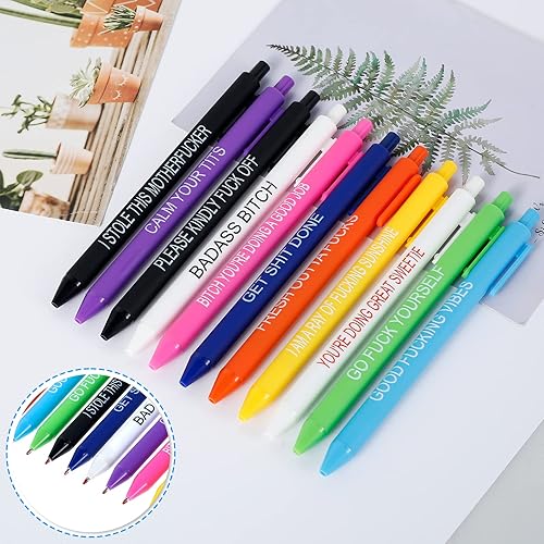 Miniatura 5 de HOTBEST Juego de 11 bolígrafos divertidos de siete días de la semana que describen la mentalidad divertidos bolígrafos de 0020in juego de bolígrafos