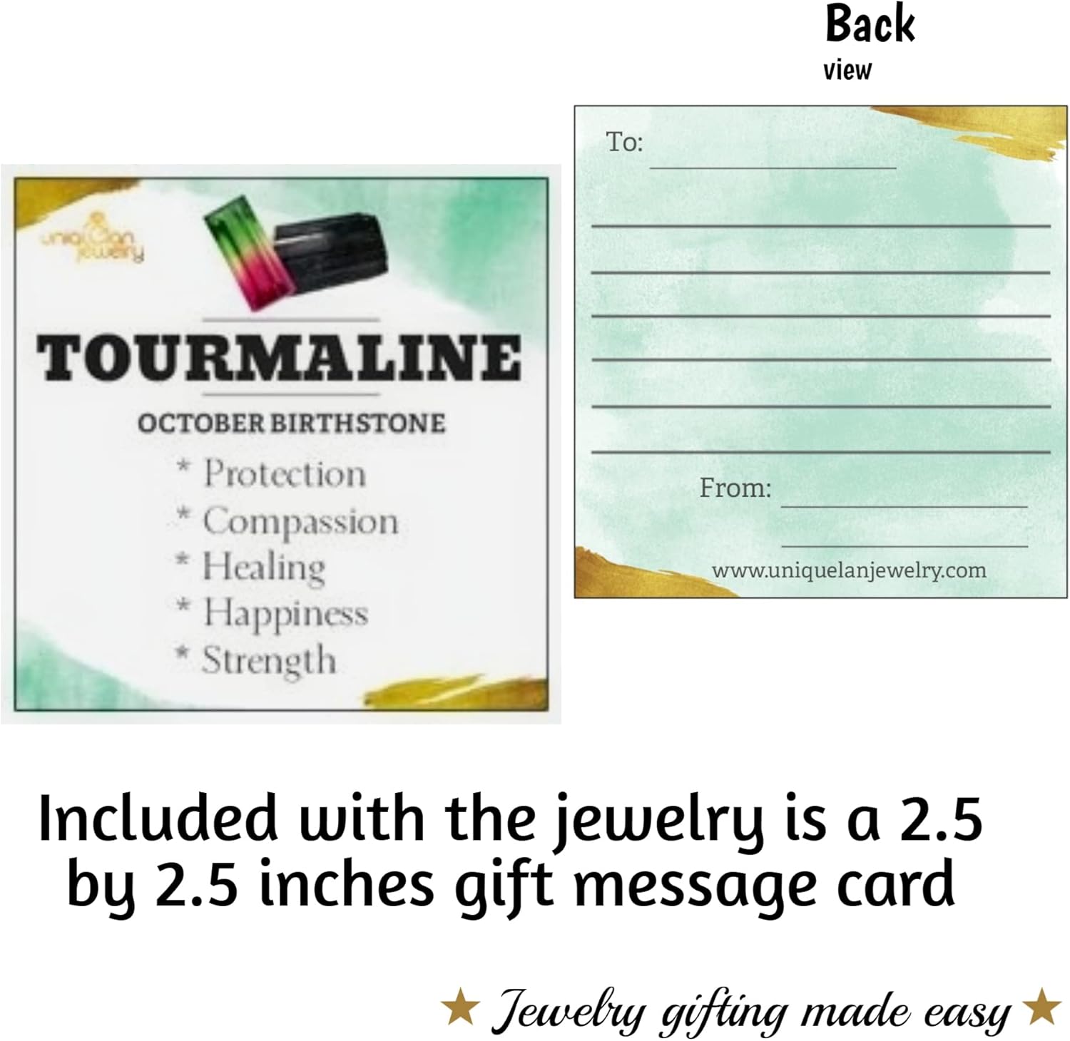 Natural raw gemstone chain pendant necklace with yellow gold over 925 sterling silver, birthstone dainty solitaire gift for her, uniquelan jewelry - Image 3