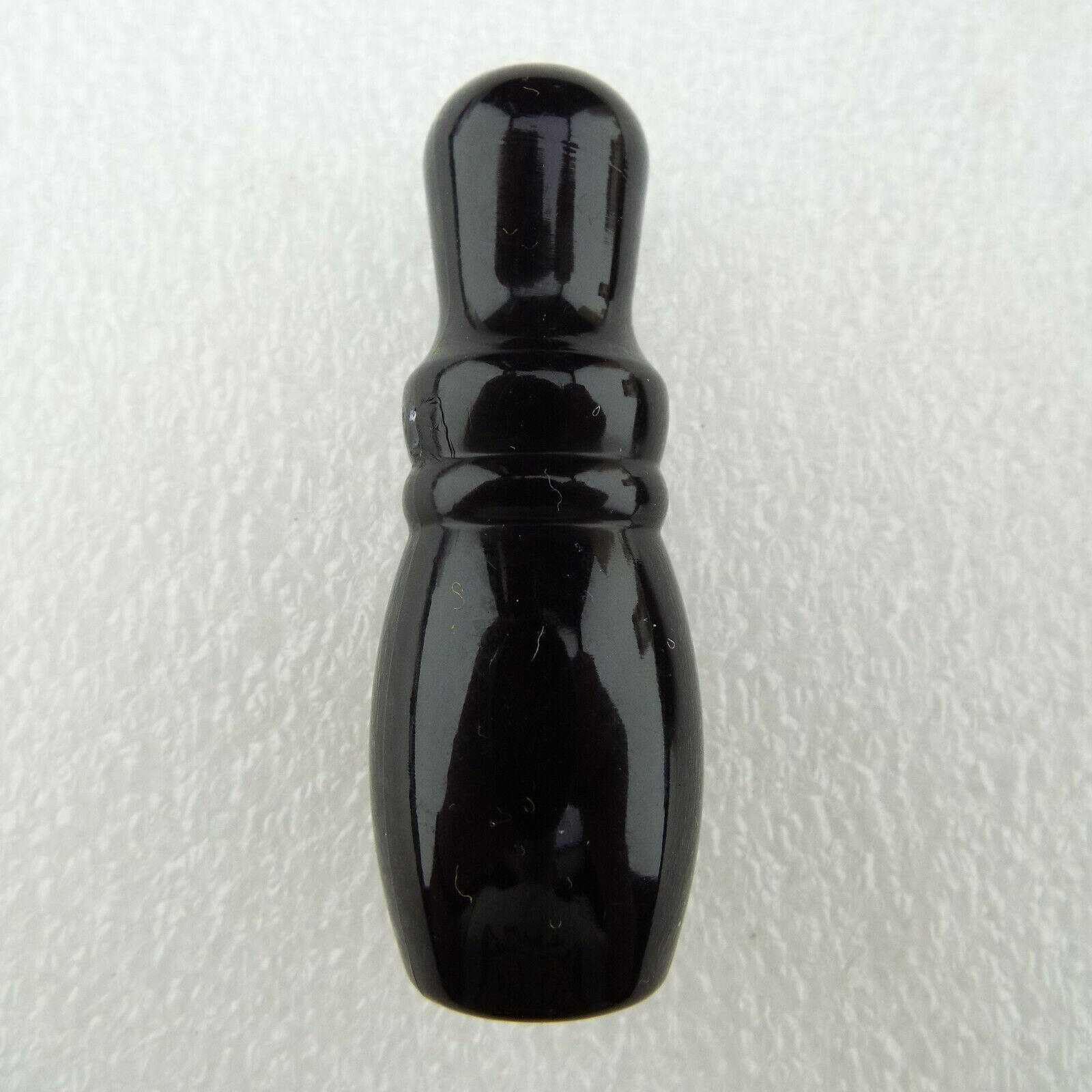 6cm Gloss Light Blind Cord Pull Skittle Acorn Plastic 1 2 Or 4 505D, Black, Pack of 2