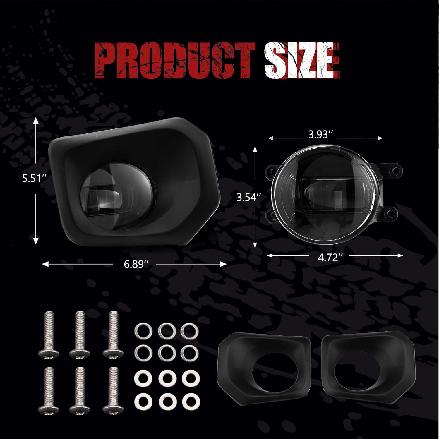 BUNKER INDUST LED Fog Lights Compatible with 2016-2022 Toyota Tacoma, Bumper Driving Fog Lamp Kit Replacement Foglight (1 Pair)