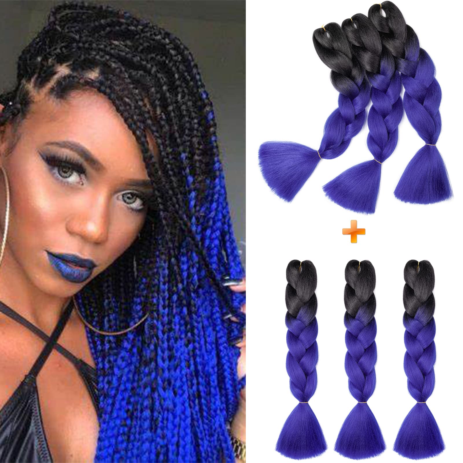 60cm Extensiones de Pelo Trenzas Africanas Castaño Oscuro Extensiones para Trenzas Africanas 1 pcs 100g Kanekalon Pelo para Trenzas Africanas Sintetico Extensiones de Trenzado Cabello Braiding — view 80