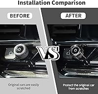 Vista 7 de Jimen Cubierta para perilla Silverado 2022+, 5 piezas de botón de volumen de audio de consola central, control de clima CA, perilla de faro, ajuste