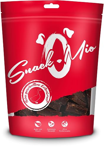 SnackOMio - Masticable Premium para Perros - Pechuga de Pato en Finas lonchas, 70g, (1 x 0.07kg)