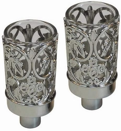 Majestic Giftware CH300A Neronim - Portavelas (3 pulgadas), niquelado