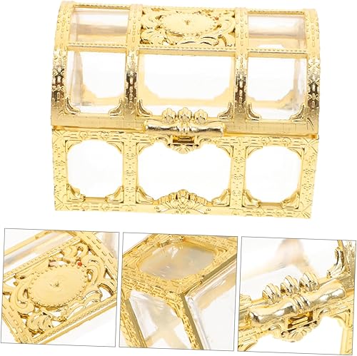 Miniatura 7 de Gogogmee Cofre del tesoro, cajas de regalo cuadradas, contenedor transparente, mini caja de regalo, contenedores de regalo de fiesta, cajas de