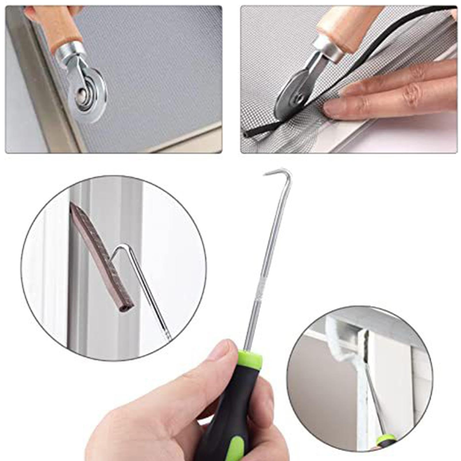 Screen Repair Tools, Spline Roller Set, Window Screen Clips, Screen Removal Hook, Flat Screen Repair, Screen Replacement Kit, Spline Tools, Home Screen Replacement, Window Screen Kit
