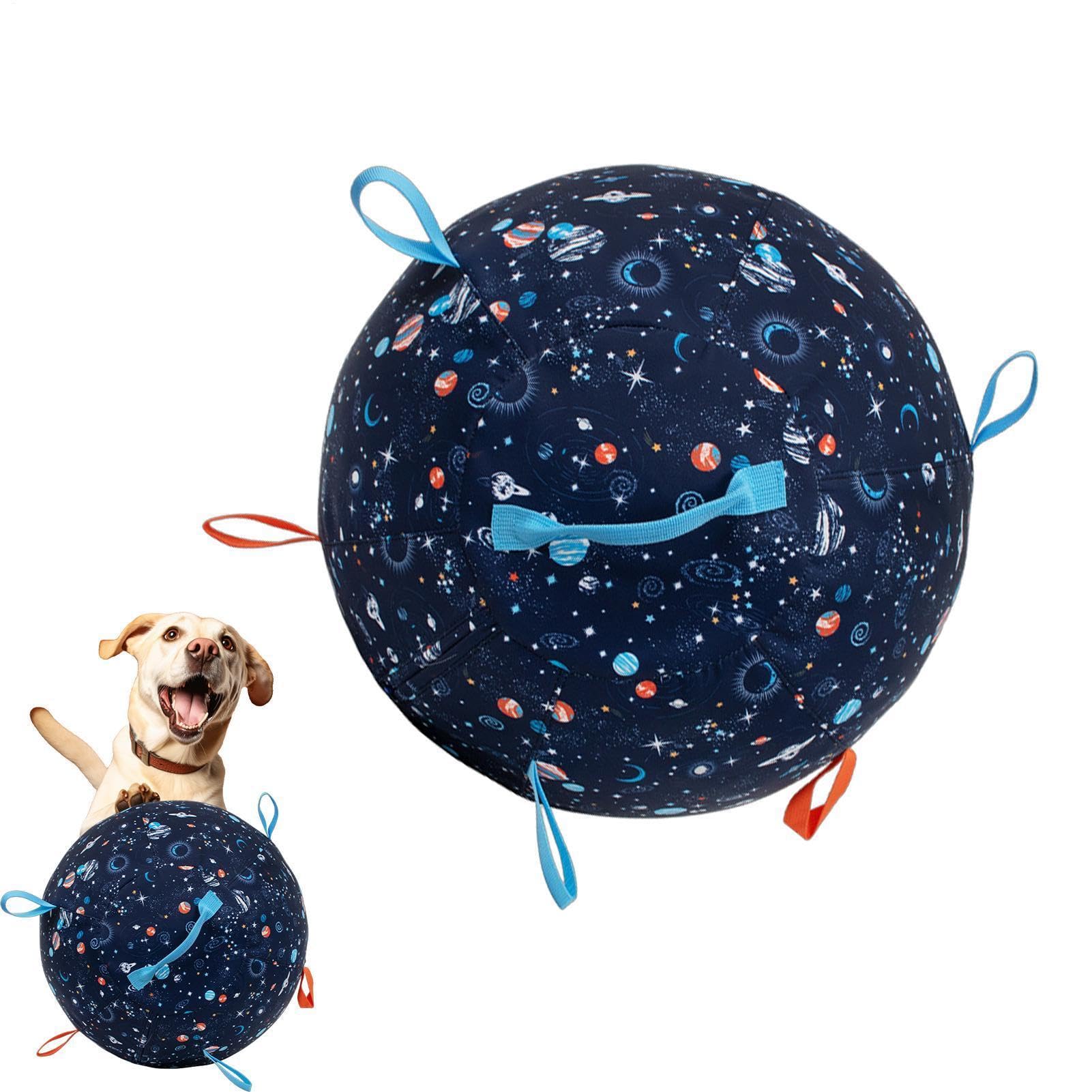Großer Hüteball Für Hunde Interaktiver Anti-Burst-Spaß Mit Griffen | Instinktiver Hüteball Outdoor Hundespielzeug für Welpen kleine mittlere große aggressive Kauer Spiel Training Bewegung und