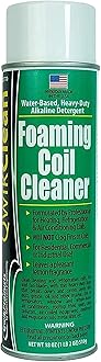 QwikProducts Foaming Coil Cleaner for AC Unit, Heating, Refrigerator, Air Conditioner No Rinse Coil Cleaner Spray Breaks Down Dirt, Dust, Grease, and Oil