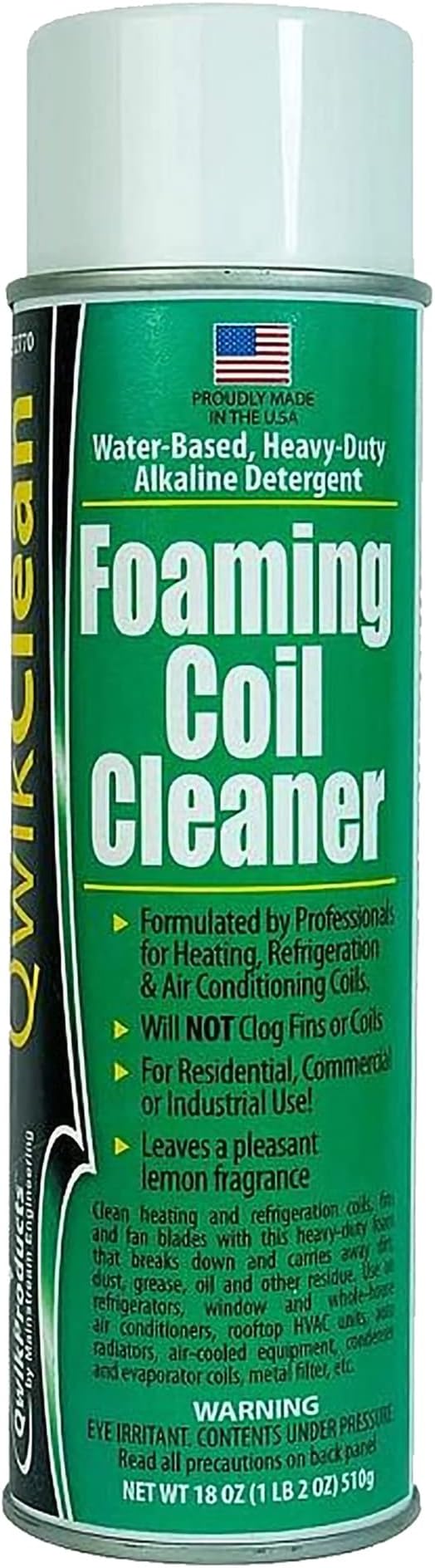 Foaming Coil Cleaner for AC Unit, Heating, Refrigerator, Air Conditioner No Rinse Coil Cleaner Spray Breaks Down Dirt, Dust, Grease, and Oil
