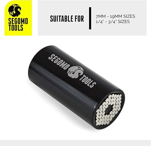 Miniatura 2 de Segomo Tools 0.276 in a 0.748 in | Juego de herramientas universales multifunción de 1/4 a 3/4 pulgadas | Juego de enchufes universales | Agarre