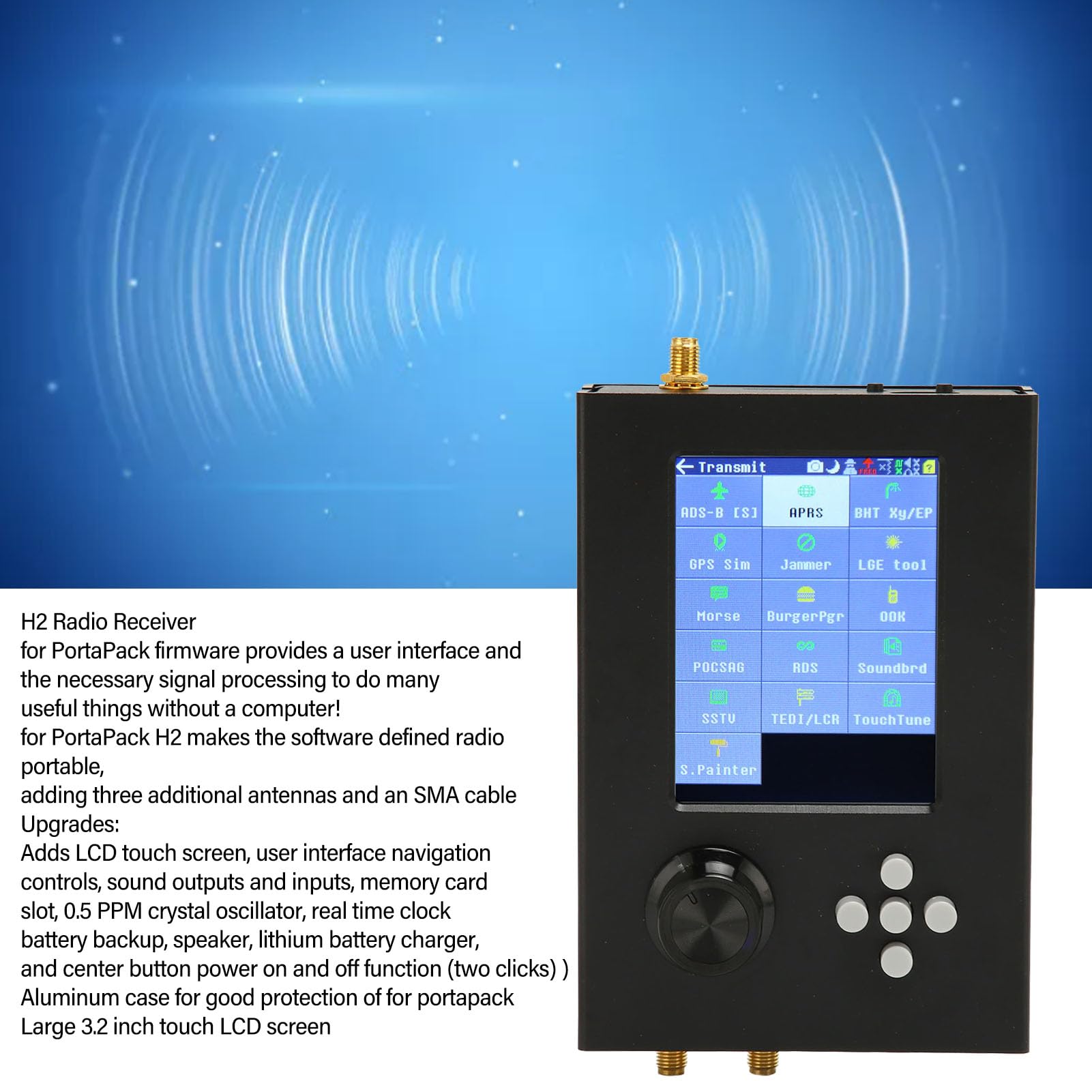 Amazon | ソフトウェア無線受信機、SDR 無線受信機 1MHz‑6GHz