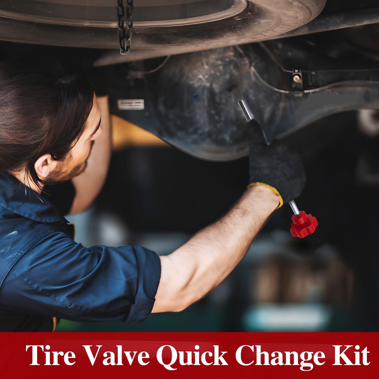 Set di Attrezzi per Valvole Pneumatici, Set di Attrezzi per l'installazione Della Valvola, Estrattore Stelo, Attrezzo per Ganci, Attrezzi Ausiliari e Guanti, per Auto, Camion