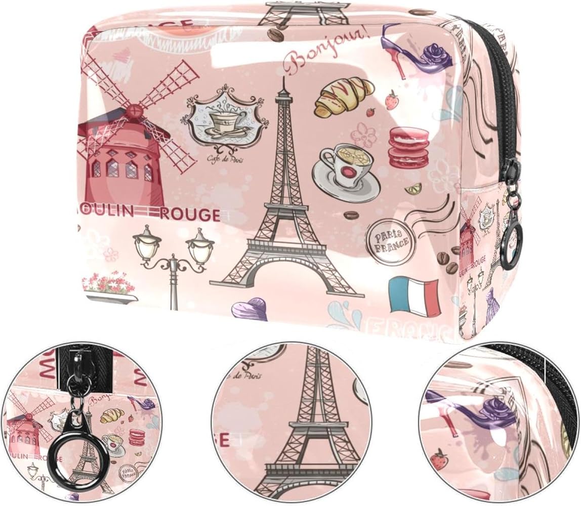 Amazon.co.jp: 化粧ポーチ、小銭入れ用化粧ポーチ、パリ