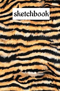 A5 Blank Tiger Stripes Sketchbook: 50 pages 6x9" for drawing