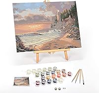 Vista 20 de Ledgebay Kit de pintura por números para adultos, lienzo enmarcado para principiantes a avanzados, kit de pintura por números, incluye juego