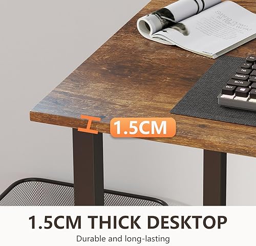 Vista 69 de BestOffice Escritorio para computadora, escritorio de oficina en casa, estilo moderno y simple para oficina en casa, estudio y escritura