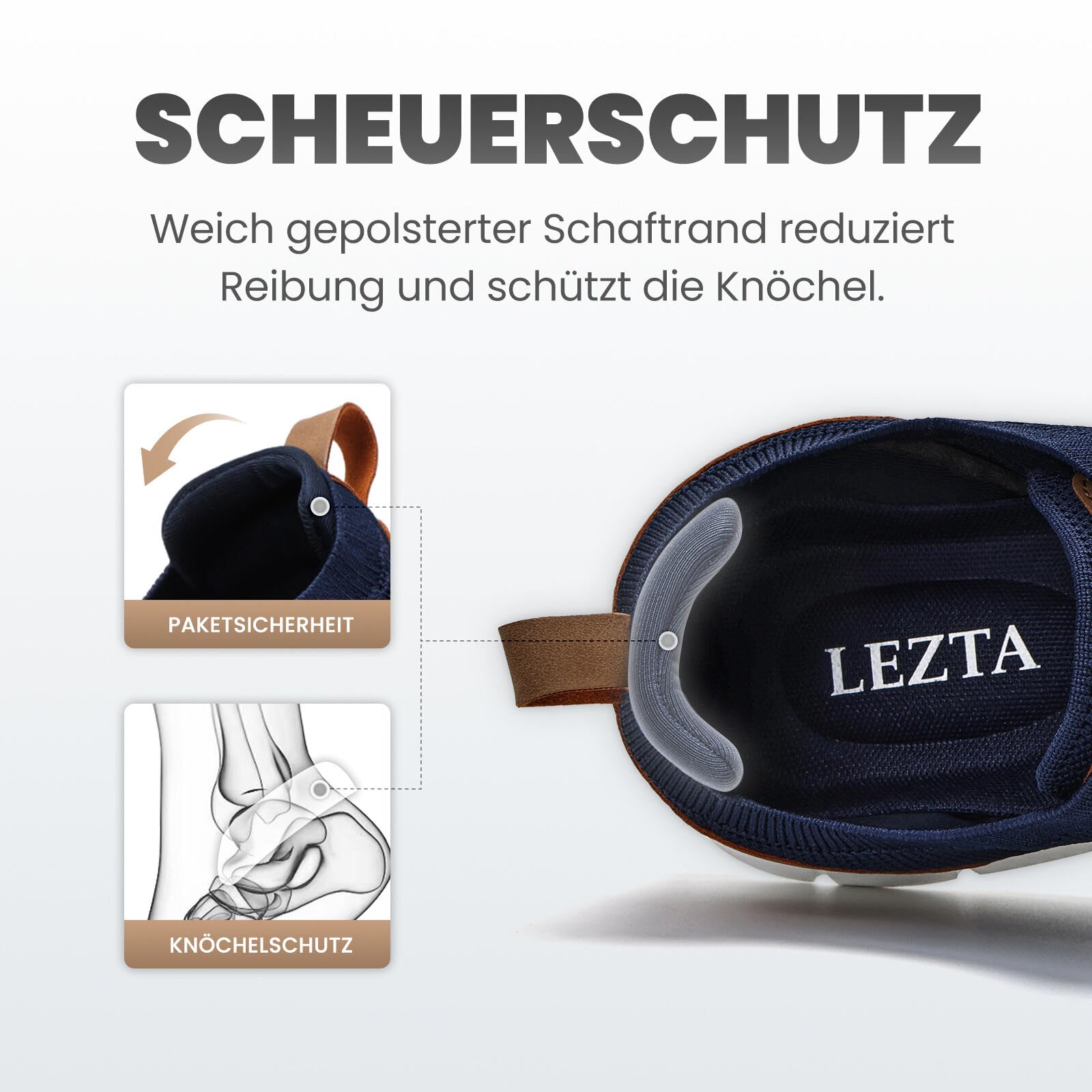 LEZTA Schuhe Herren Anzugschuhe Sneaker Oxfords Business Mesh Sportschuhe Tennisschuhe Walkingschuhe Atmungsaktiv Komfortabel