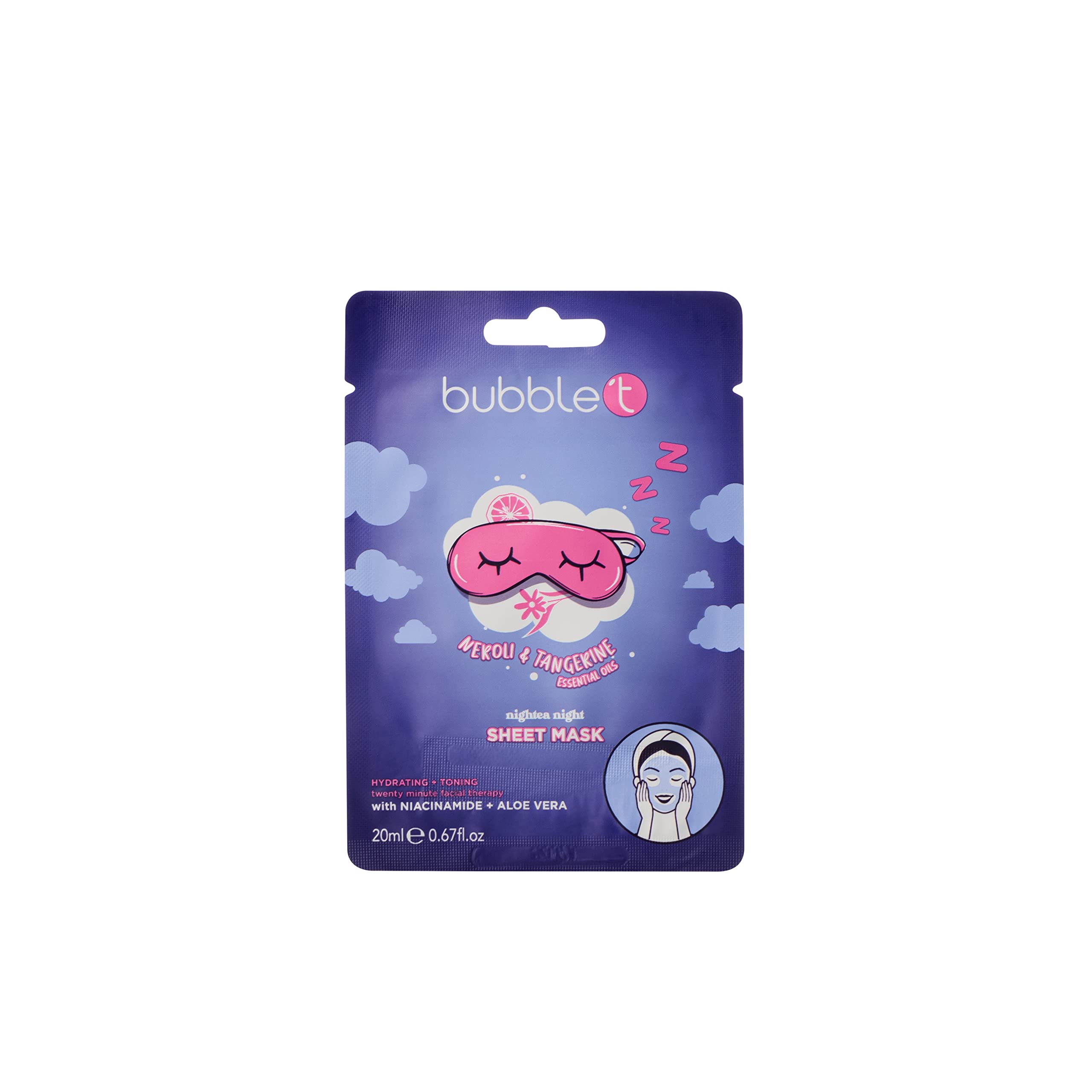 Bubble T Neroli & Tangerine Hydrating Face Sheet Mask 20ml