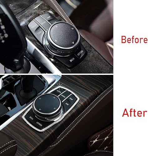 Miniatura 7 de MICROCK Bling - Cubierta de botón de encendido de parada de arranque del motor para BMW 2 3 3GT 4 5 6 7 X1 X2 X3 X4 X5 X6 X6M M2 M3 M4 M5 M6 Series,