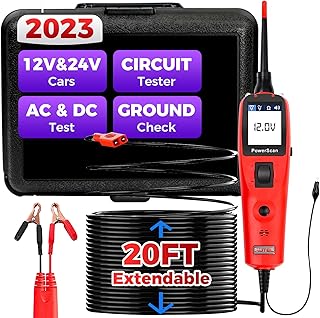 Autel Powerscan Ps100 Electrical System Tester Ps 100 Circuit Tester with 20ft Cable, Built-in Circuit Breaker, Easy to Read AC/DC Current Resistance, Test Continuity/Probe/Sensor Signal