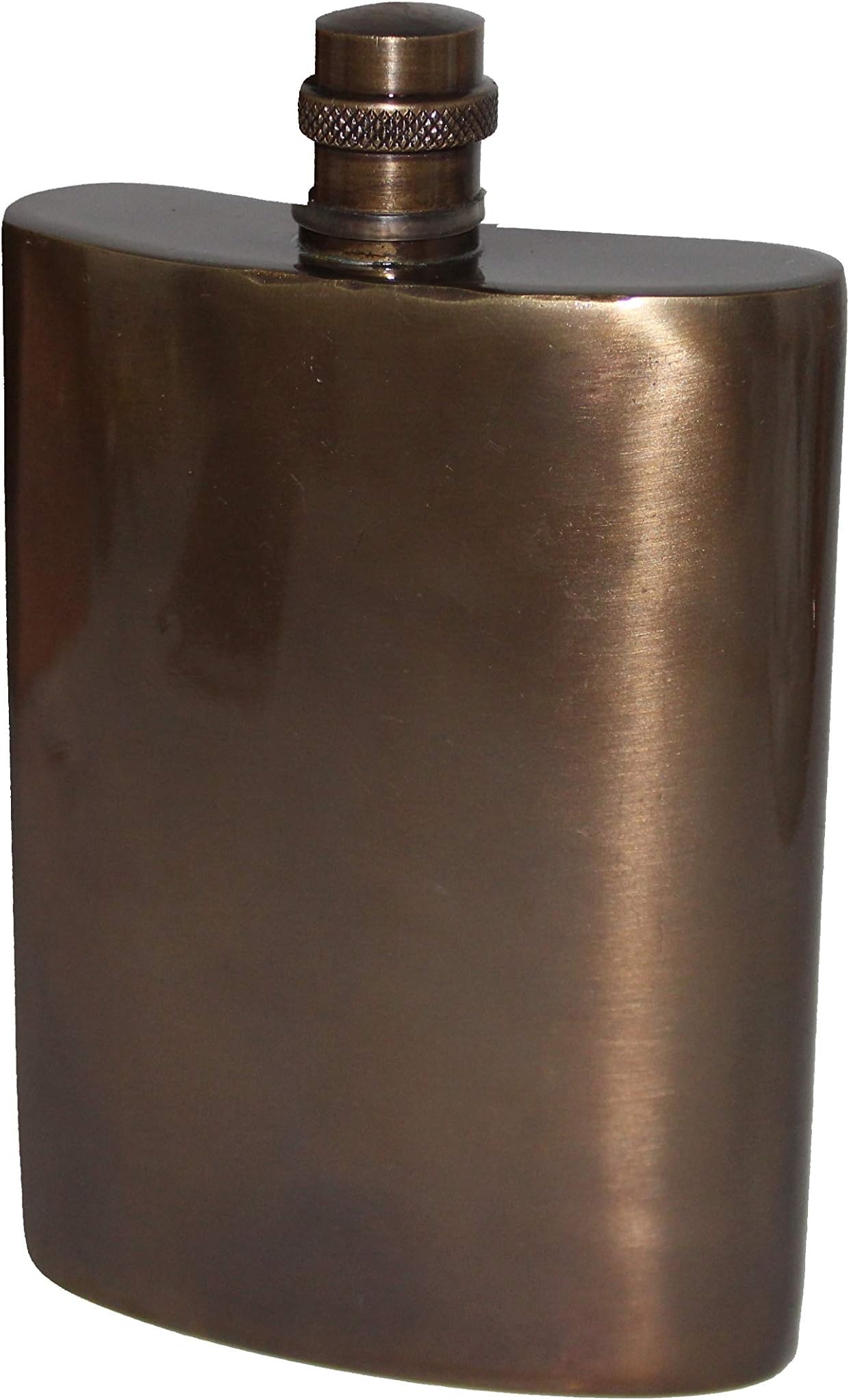 Buddha4all Antique Finish Solid Brass/Copper Hip Flask Holds 10 Ounce Flask for Liquor High Polish Discreet Flask Leak-Free Great Gift Idea Flask (Brass)