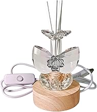 DLM-A1505 Party Favour Led Lamp with Sparkling Crystal Perfumer 9 x 6 x 6 cm Flower Line with Four Leaf Clover Bishop's Hat Useful for the Holy Confirmation of a Boy or Girl