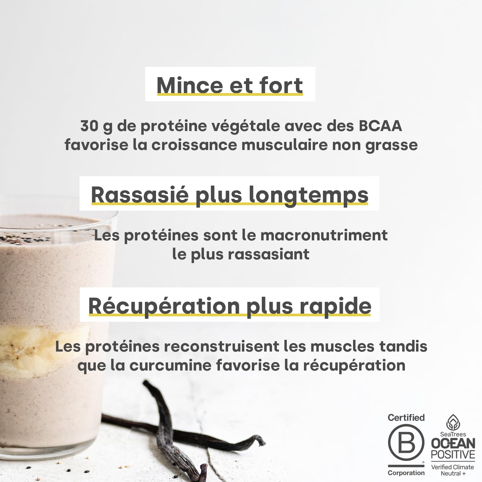 Protéine Performance de Form Poudre de proteine vegetale - Vegan Protein Powder avec des BCAA et des enzymes digestives, parfait après l’entraînement. Au goût délicieux, même avec de l’eau
