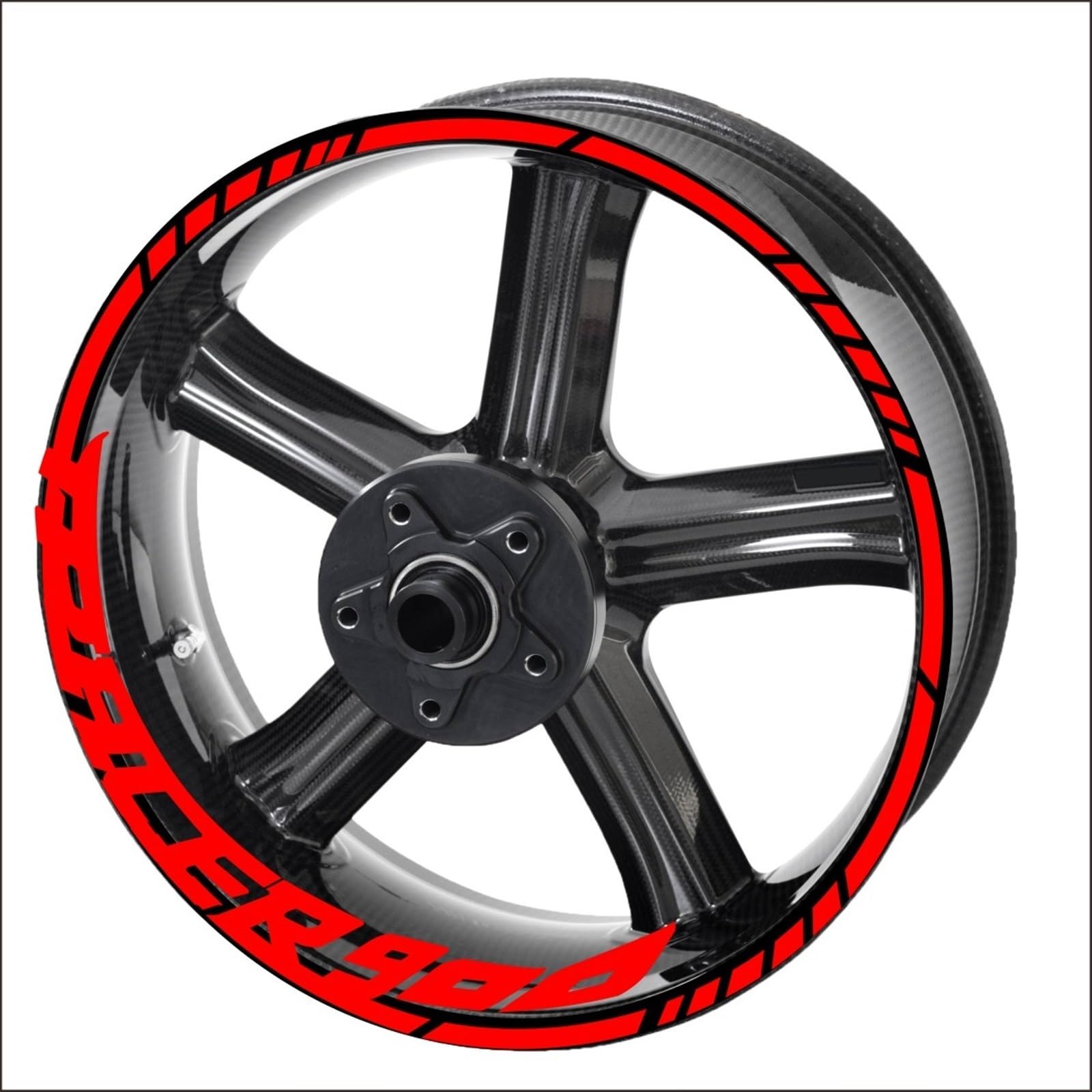 Motorcycle Inner and Outer Wheel Hub Decal for Yamaha Tracer 9 900 700 Gt Decorative Rim Waterproof Stickers Decorative(Color4)