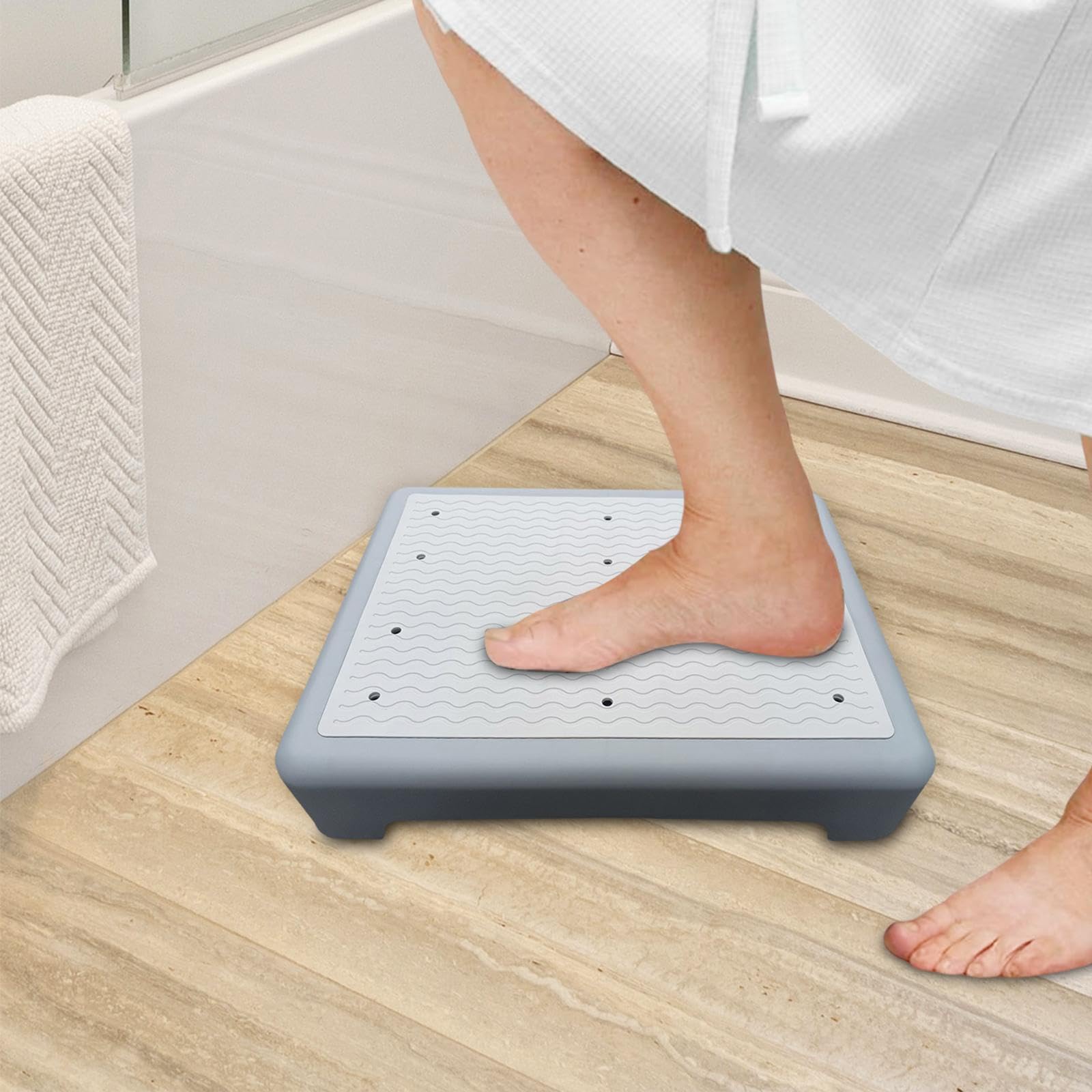 Sharplace Taburete de ducha Taburete Paso elevador para el baño de la bañera de la cama, Gris
