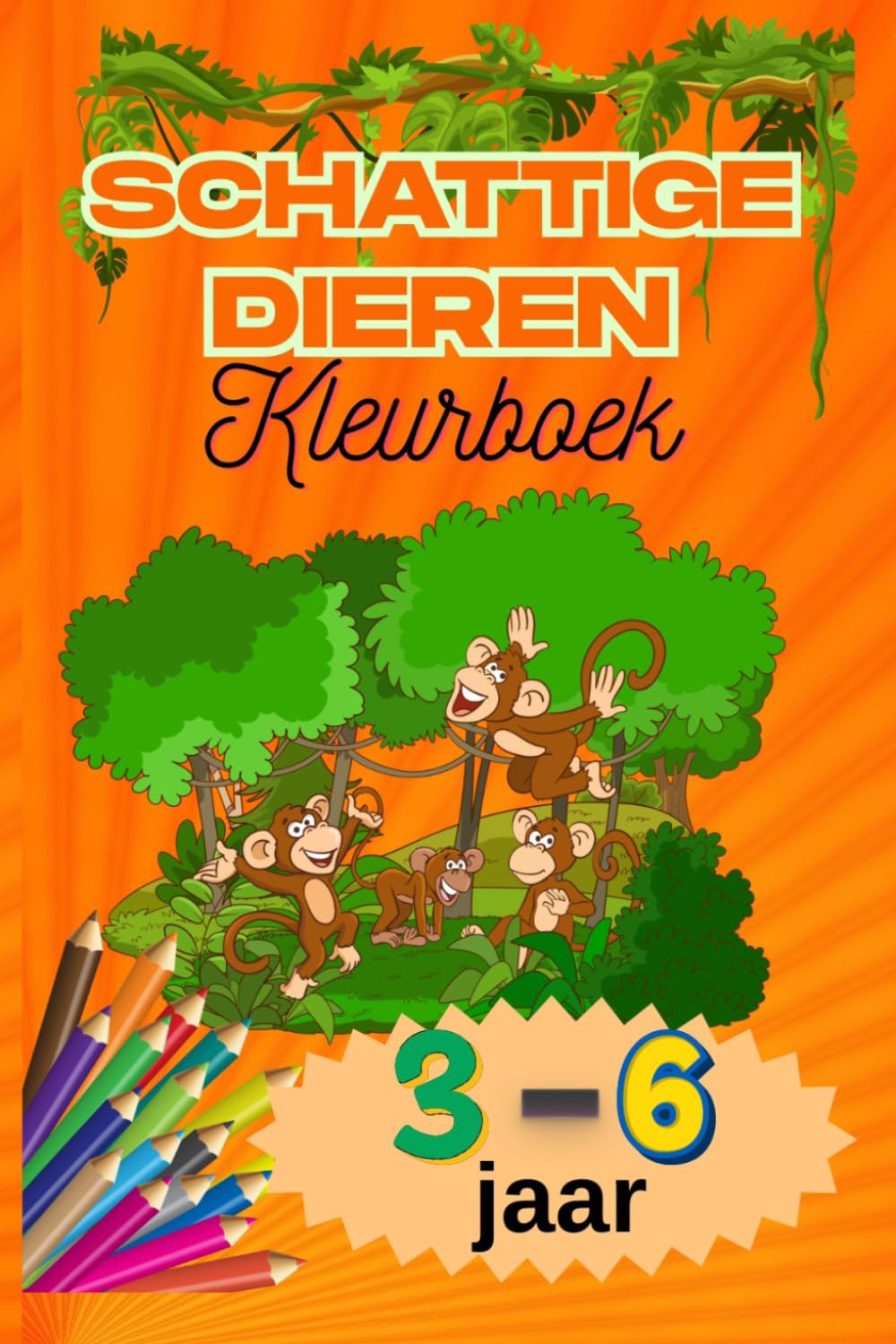 Schattige Dieren Kleurboek: Leuke en eenvoudige kleurplaten voor kinderen van 3–6 jaar