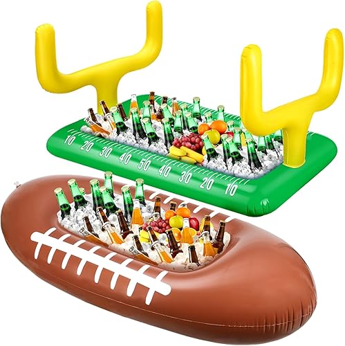 Miniatura 1 de Leitee Enfriador inflable de bebidas de fútbol, decoración de fiesta de fútbol, enfriador de campo de fútbol inflable, contenedor de comida para bar