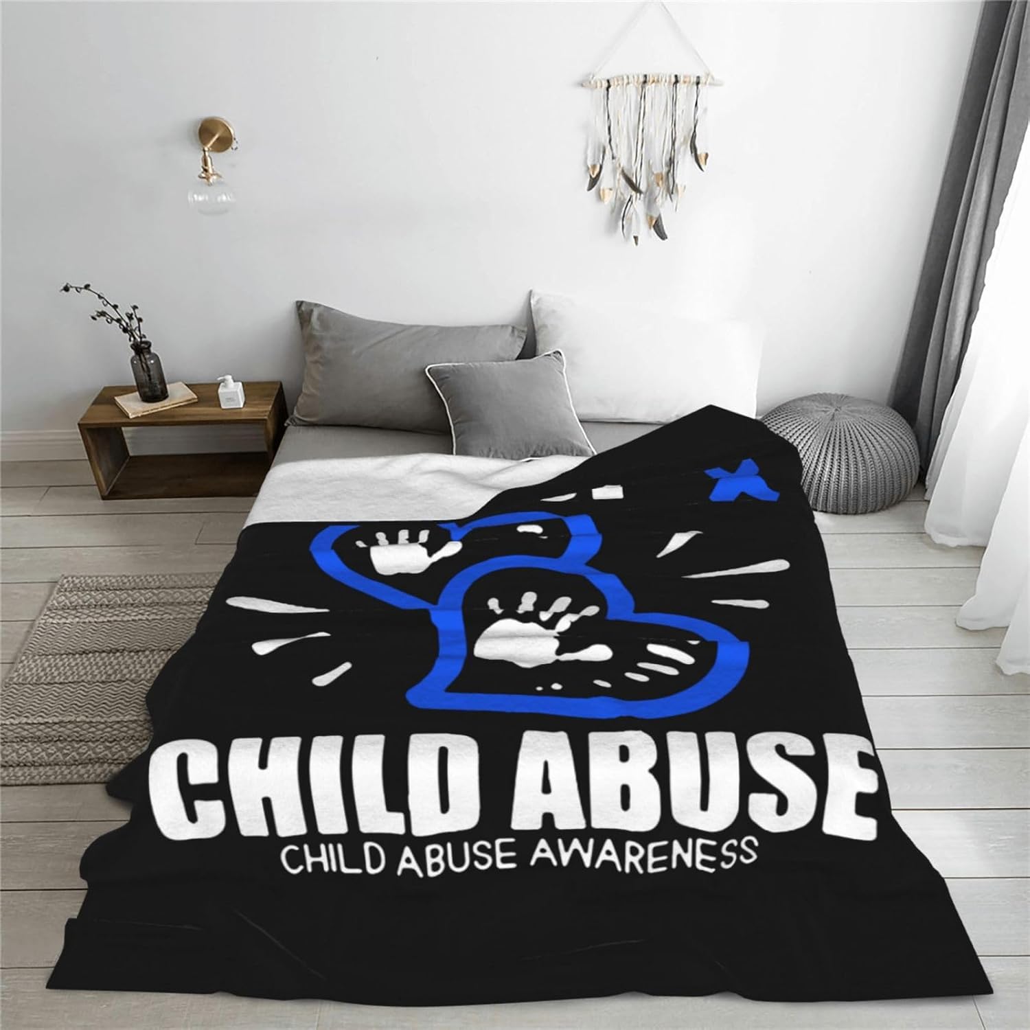 Child Abuse Awareness Blanket Ultra-Soft Blankets for Bed Blankets